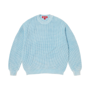 Supreme Washed Small Box Waffle Sweater Light Blue - 26SS