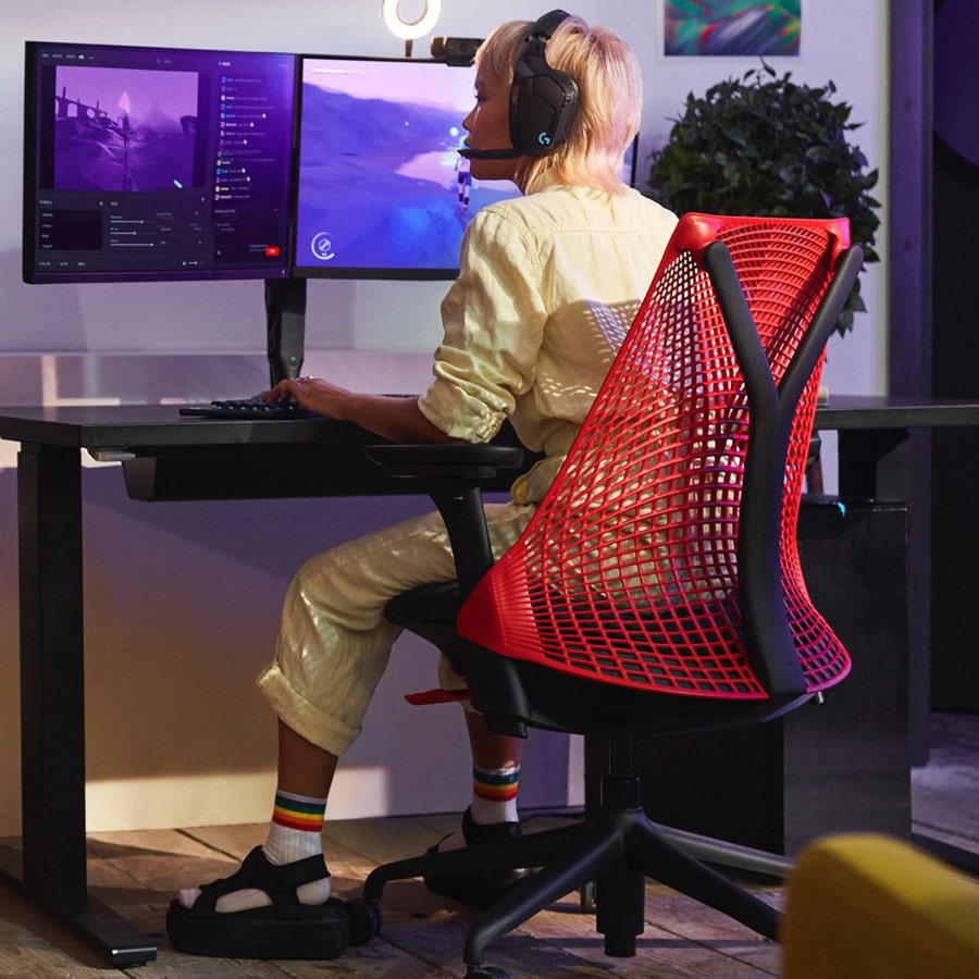 허먼 밀러 세일 게이밍 체어 레드 백(Herman Miller Sayl Gaming Chair Red back) - 4