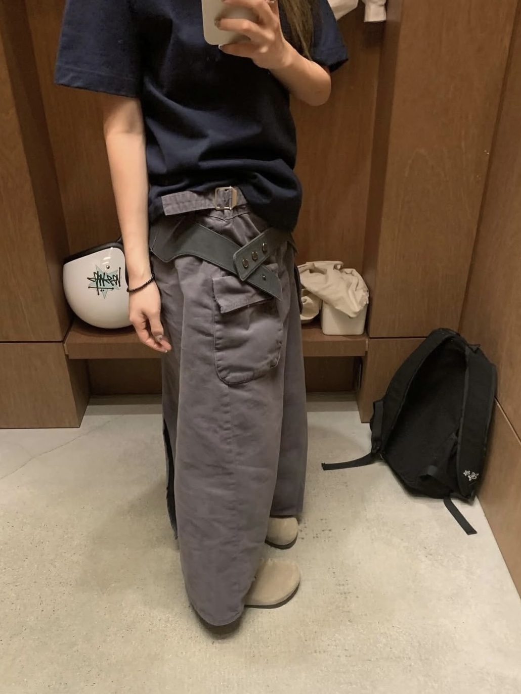 Birkenstock Boston Soft Footbed Taupe - Regular 착용 스타일