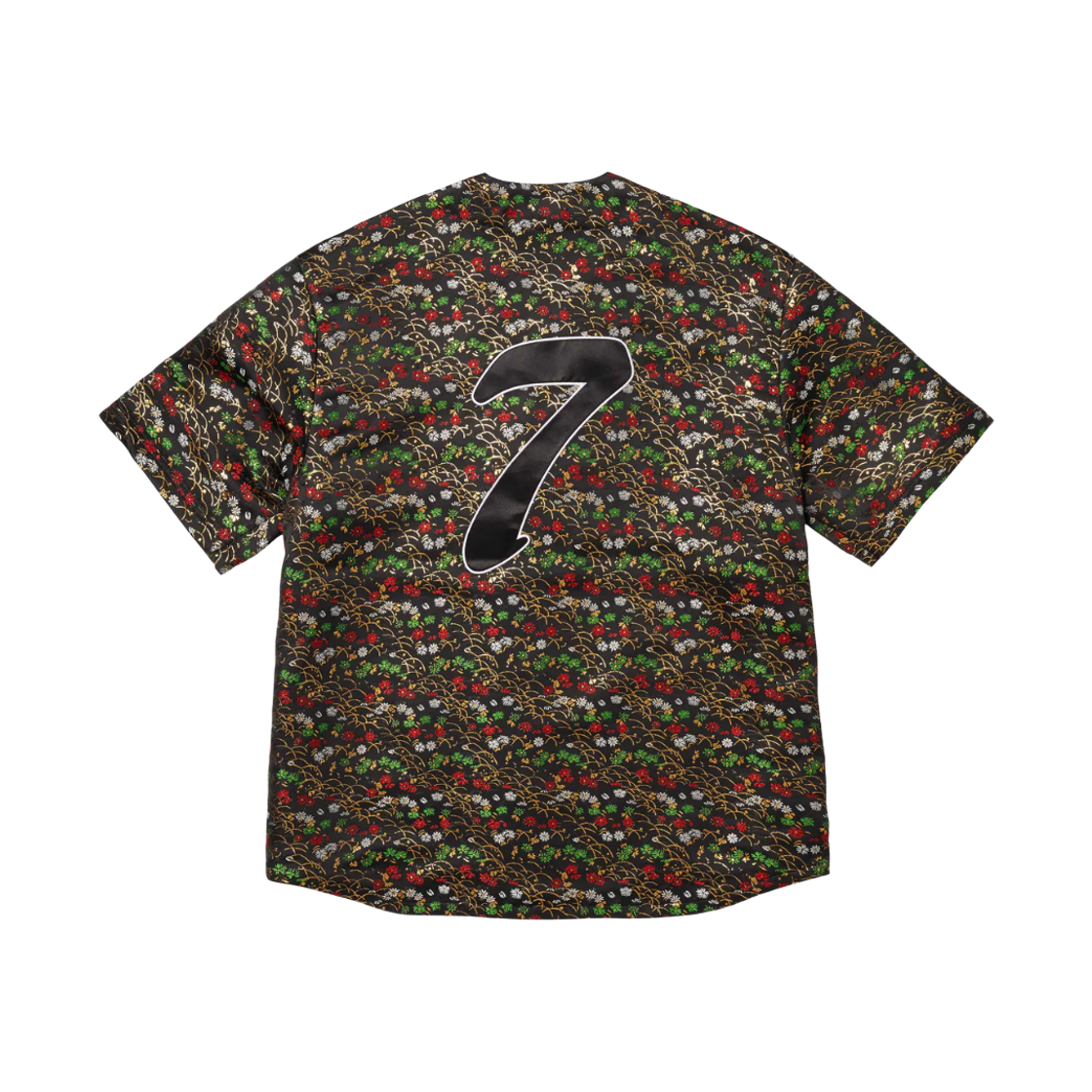 슈프림 플로럴 자카드 베이스볼 저지 블랙 - 26SS(Supreme Floral Jacquard Baseball Jersey Black - 26SS) - 2
