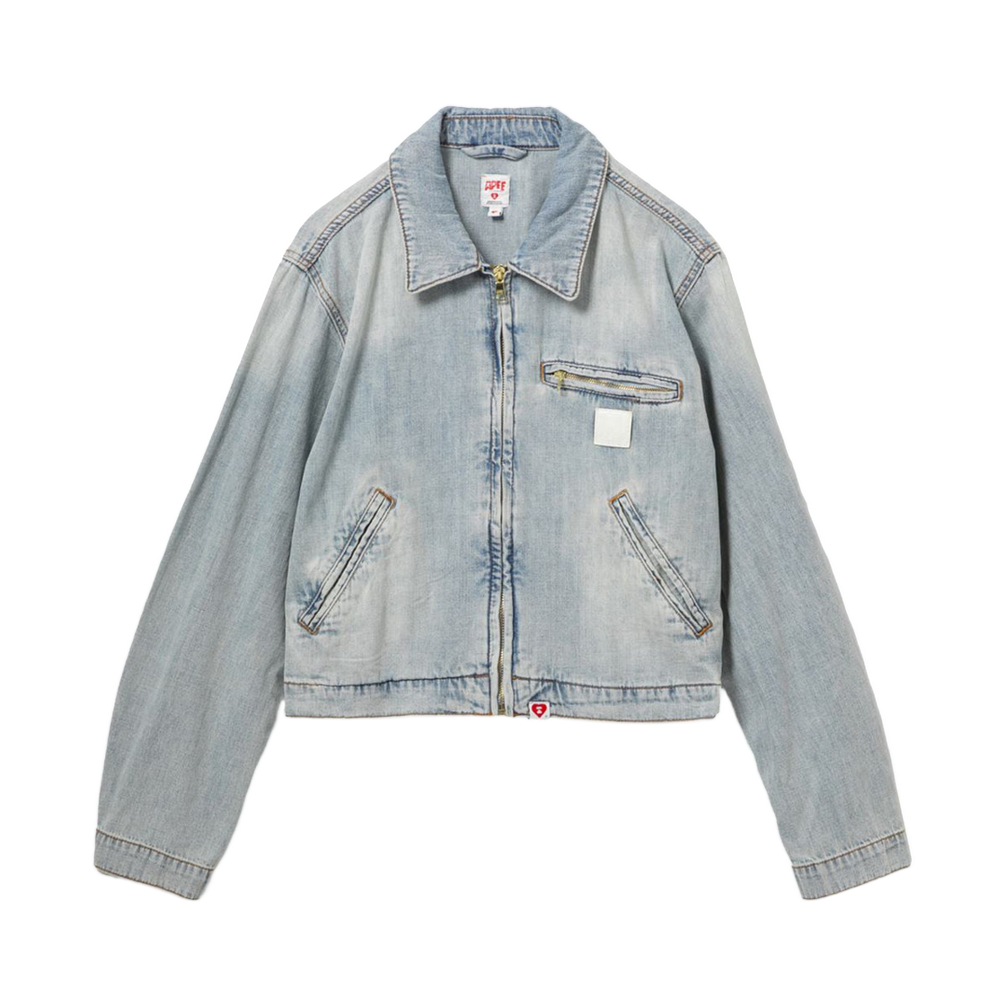(W) 베이프 워커 데님 자켓 라이트인디((W) BAPE Worker Denim Jacket Lightindi) - 1