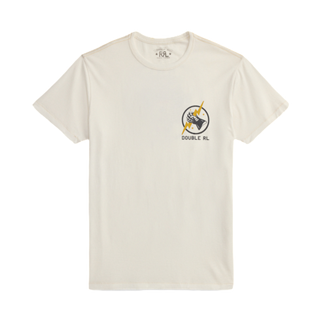 더블알엘 가먼트 다이 저지 그래픽 티셔츠 웜 화이트(Double RL Garment Dyed Jersey Graphic T-Shirt Warm White)
