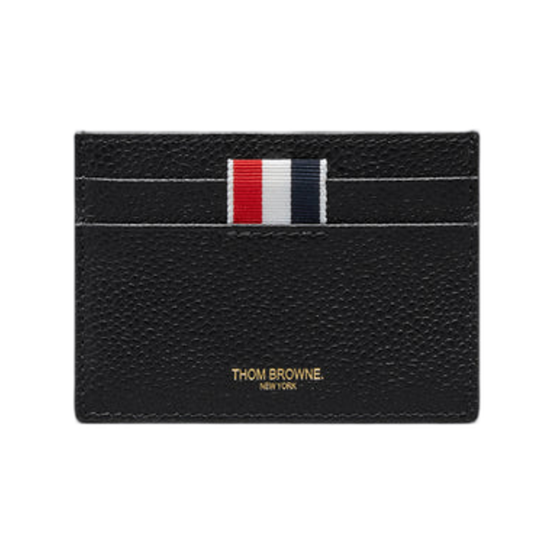 톰브라운 페블 그레인 헥터 싱글 카드 홀더 블랙(Thom Browne Pebble Grain Hector Single Card Holder Black)