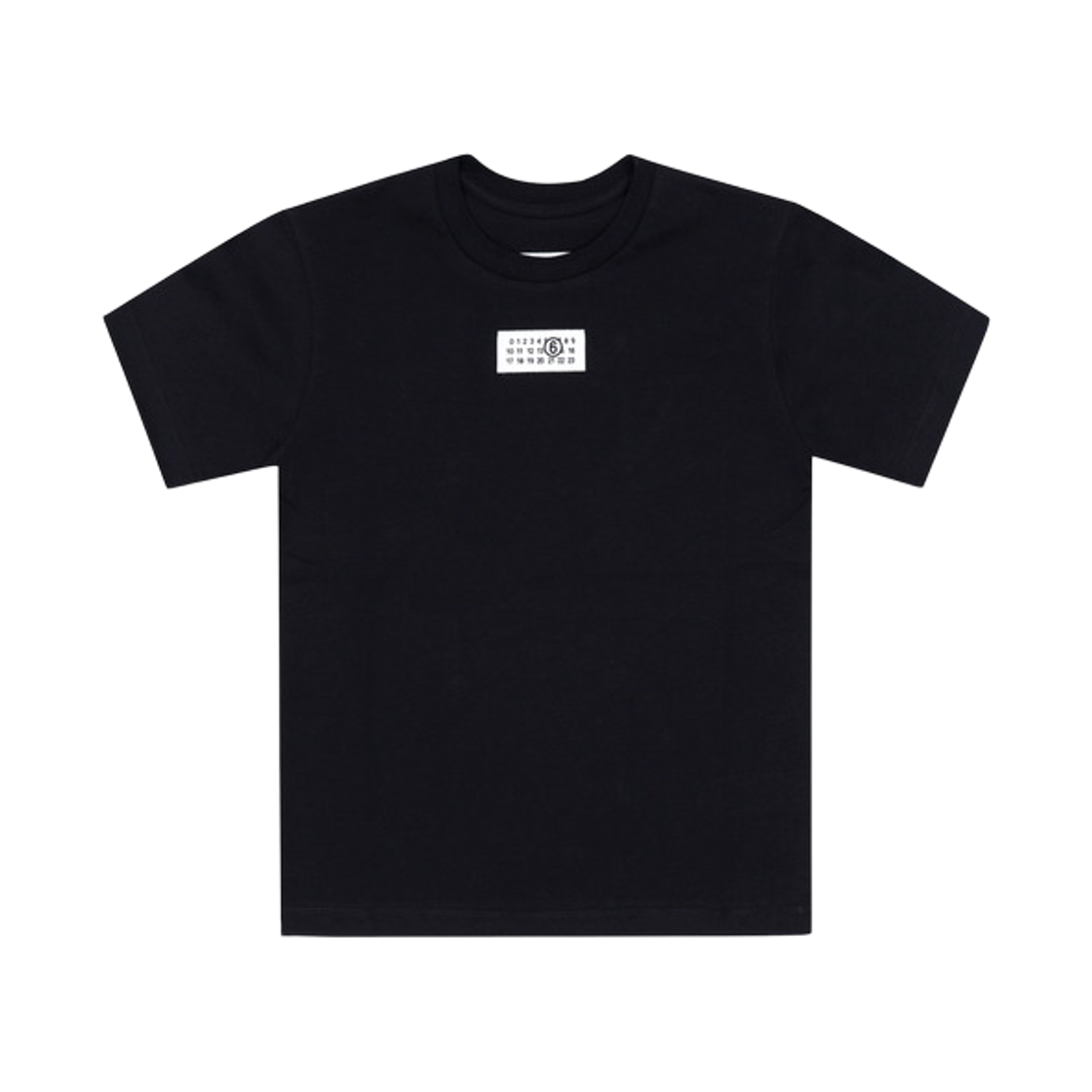 M61022MM04IM6900 (Kids) MM6 Maison Margiela Numbers Logo Patch T-Shirt Black