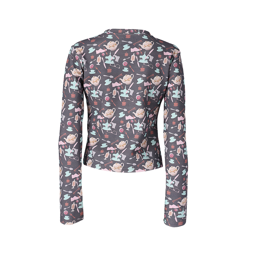 혼쿄 티 파티 패턴 가디건(Honkyo Tea Party Pattern Cardigan) - 2