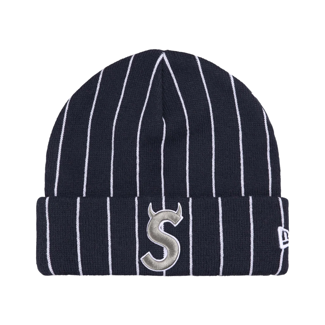 슈프림 뉴에라 데빌 S 로고 비니 스트라이프 - 26SS