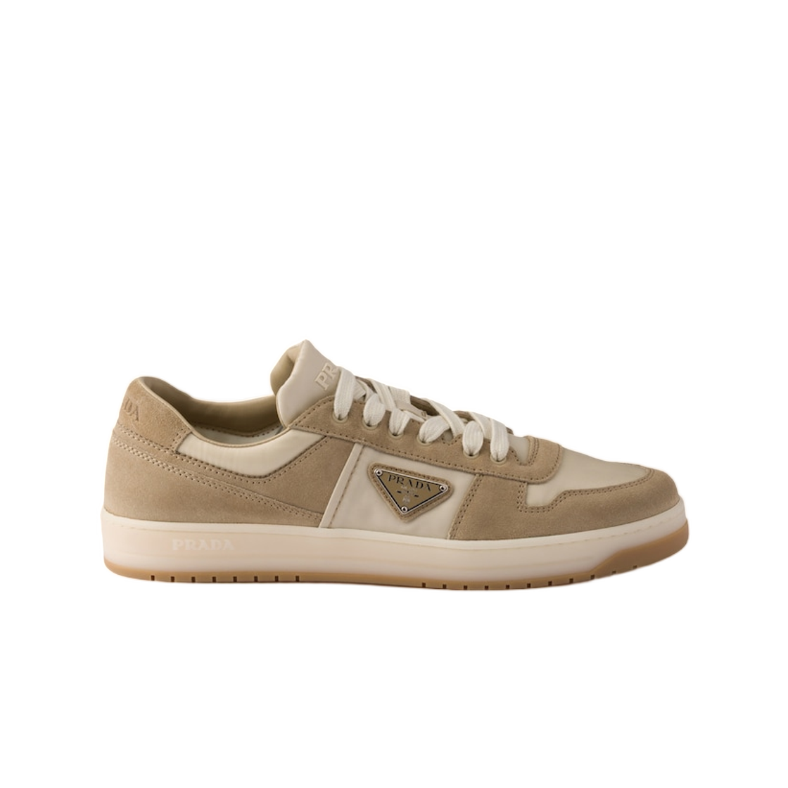 2EE364-D7R-F0FHI Prada Downtown Re-Nylon and Suede Sneakers Desert