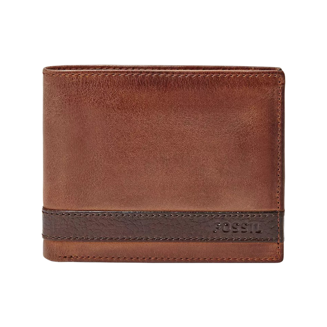 ML3644200 Fossil Quinn Flip ID Bifold Wallet Brown