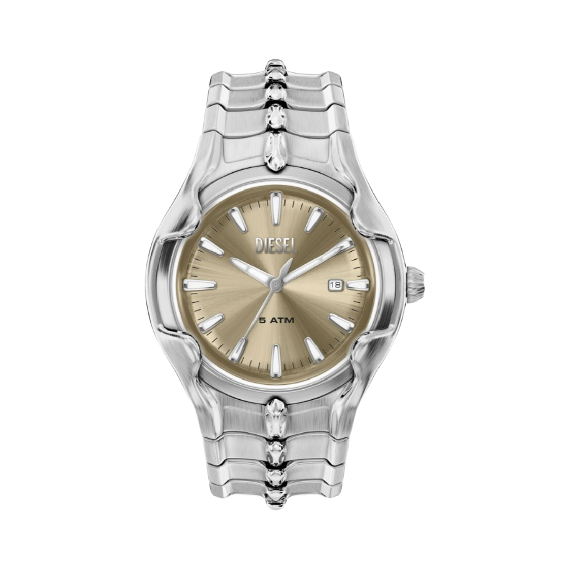 디젤 Dz2234 베르 쿼츠 쓰리핸드 45mm 스테인리스 스틸 실버(Diesel Dz2234 Vert Quartz Three-Hand 45mm Stainless Steel Silver)