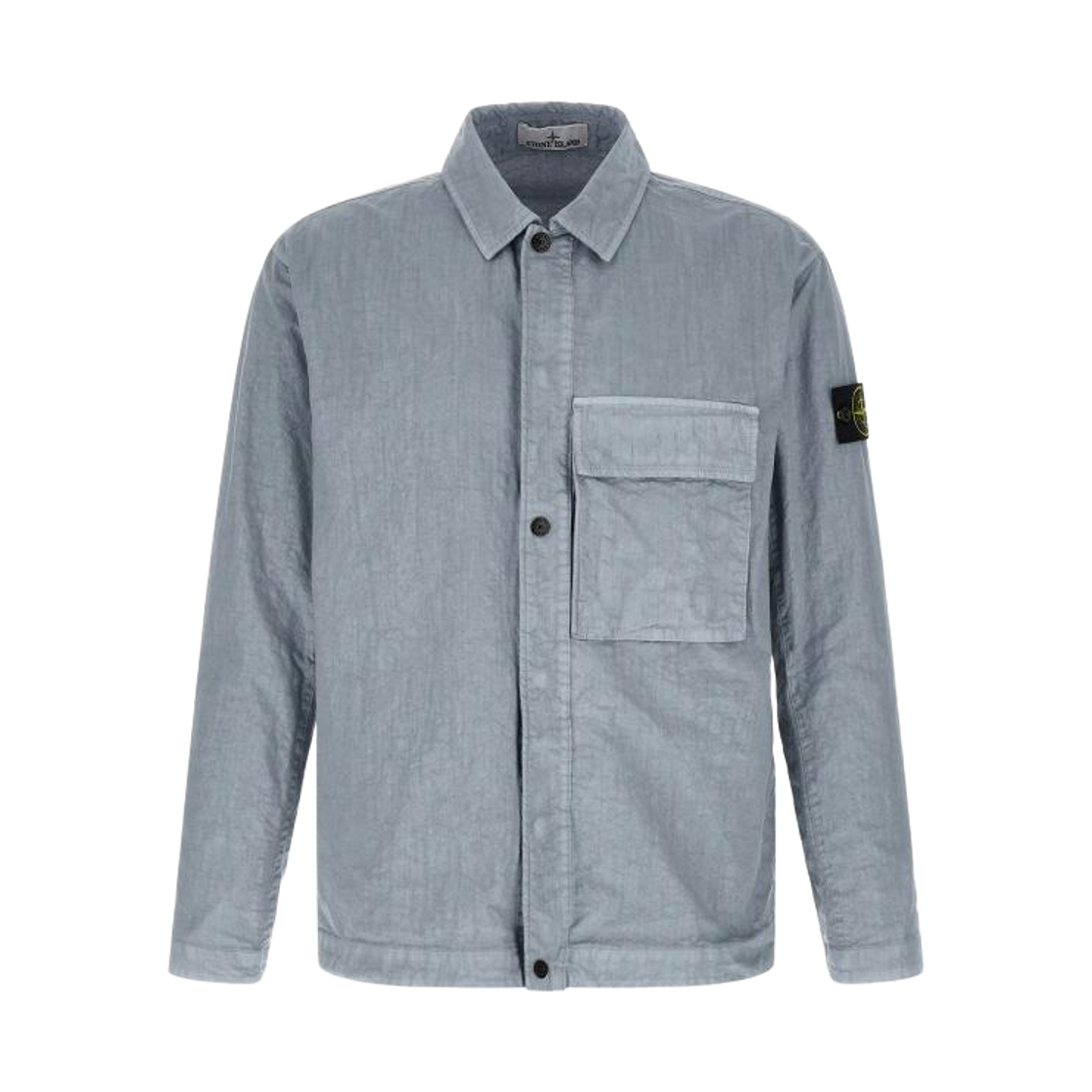 L1S1512000-03S0069-V0024 Stone Island 1200003 Organic Look Nylon Panama TC Comfort Fit Overshirt Avio Blue - 26SS