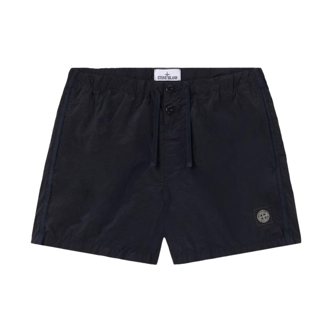 L1S15B1000-03S0043-V0020 Stone Island B100003 Nylon Metal in Econyl Regular Fit Mid Length Swim Shorts with Pockets Navy Blue - 26SS
