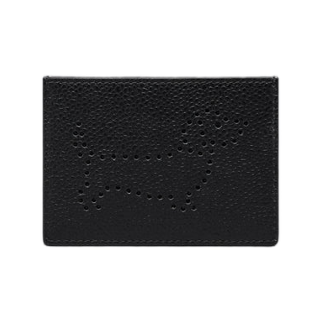 톰브라운 페블 그레인 헥터 싱글 카드 홀더 블랙(Thom Browne Pebble Grain Hector Single Card Holder Black) - 2