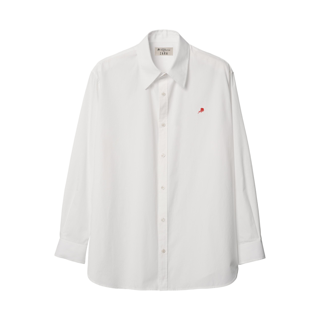 자라 x 윌리 차바리아 릴렉스드 핏 코튼 셔츠 화이트(Zara x Willy Chavarria Relaxed Fit Cotton Shirt White) - 1