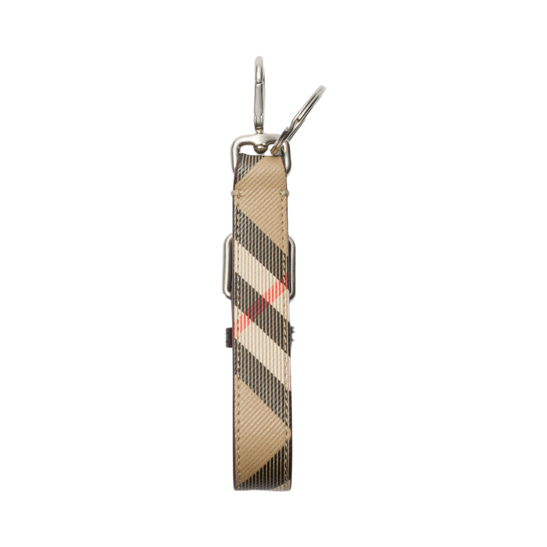 버버리 체크 키링 샌드 베이지 피트 브라운(Burberry Check Keyring Sand Beige Peat Brown) - 2