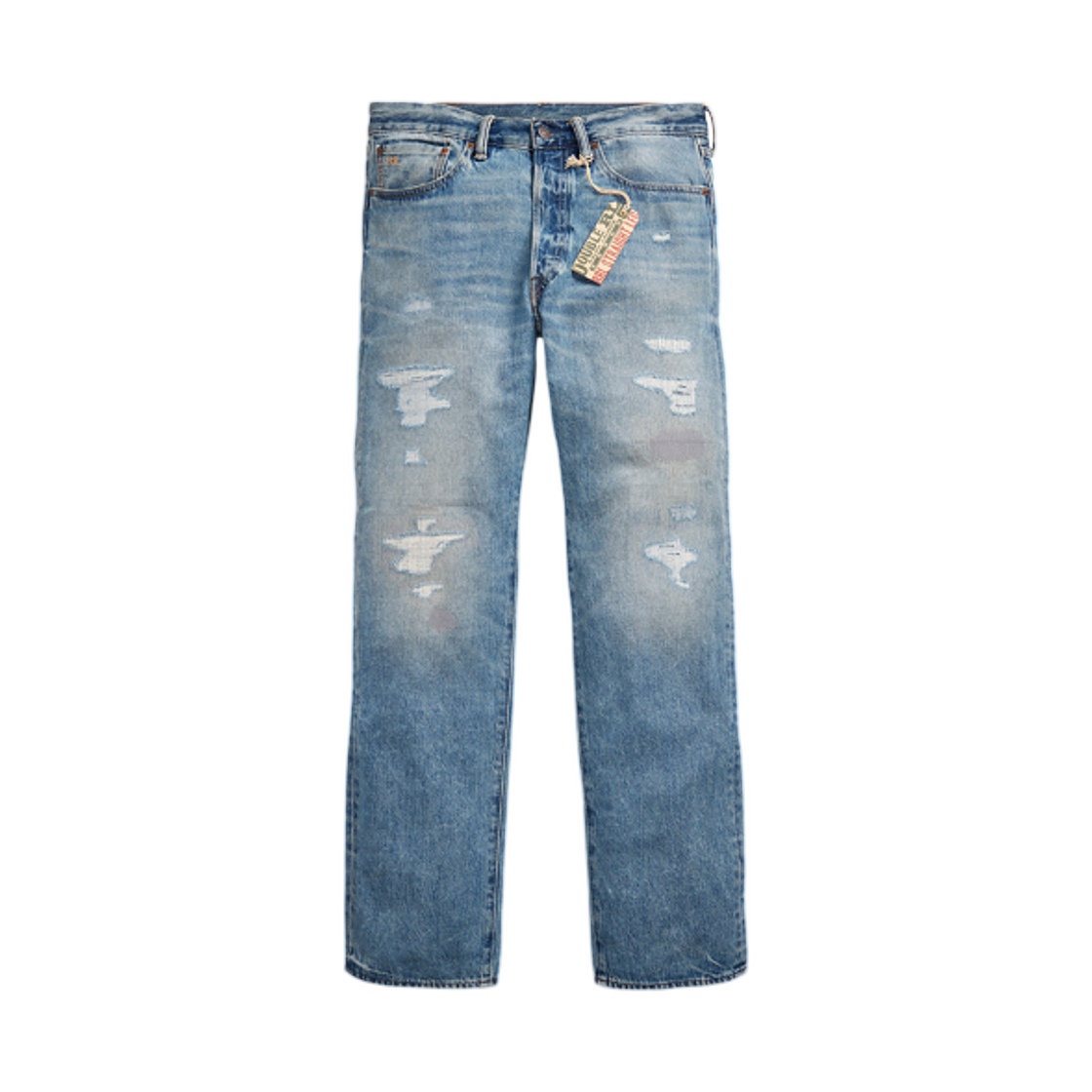 더블알엘 스트레이트핏 리페어 클리어빌 진 리페어 클리어빌 워시(Double RL Straight Fit Repaired Clearville Jean Repair Clearville Wash)