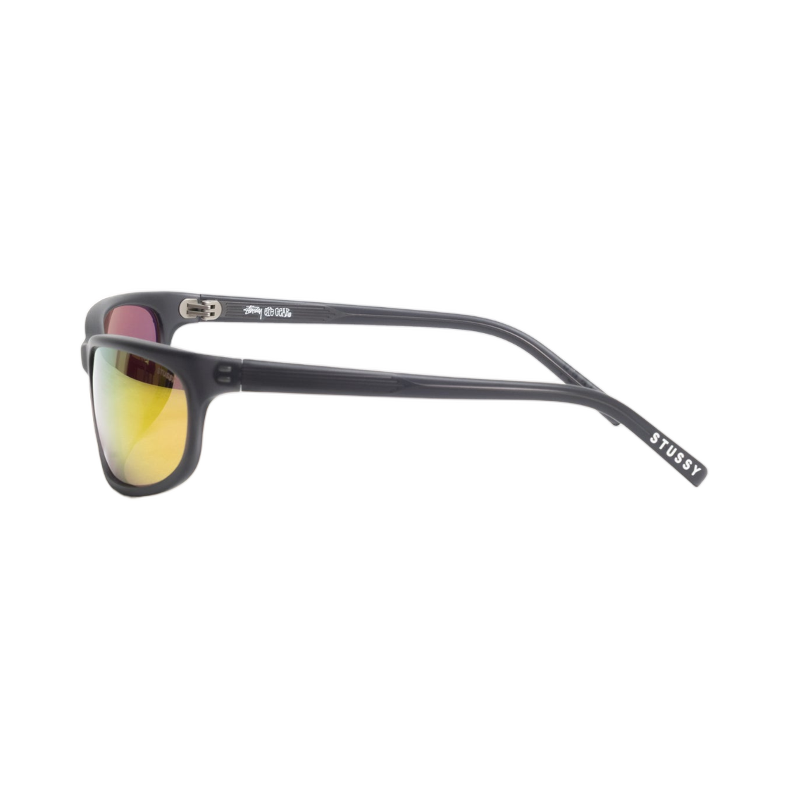 스투시 줄리안 선글라스 프로스트 블랙 오렌지 미러 렌즈(Stussy Julian Sunglasses Frost Black Orange Mirror Lens) - 2