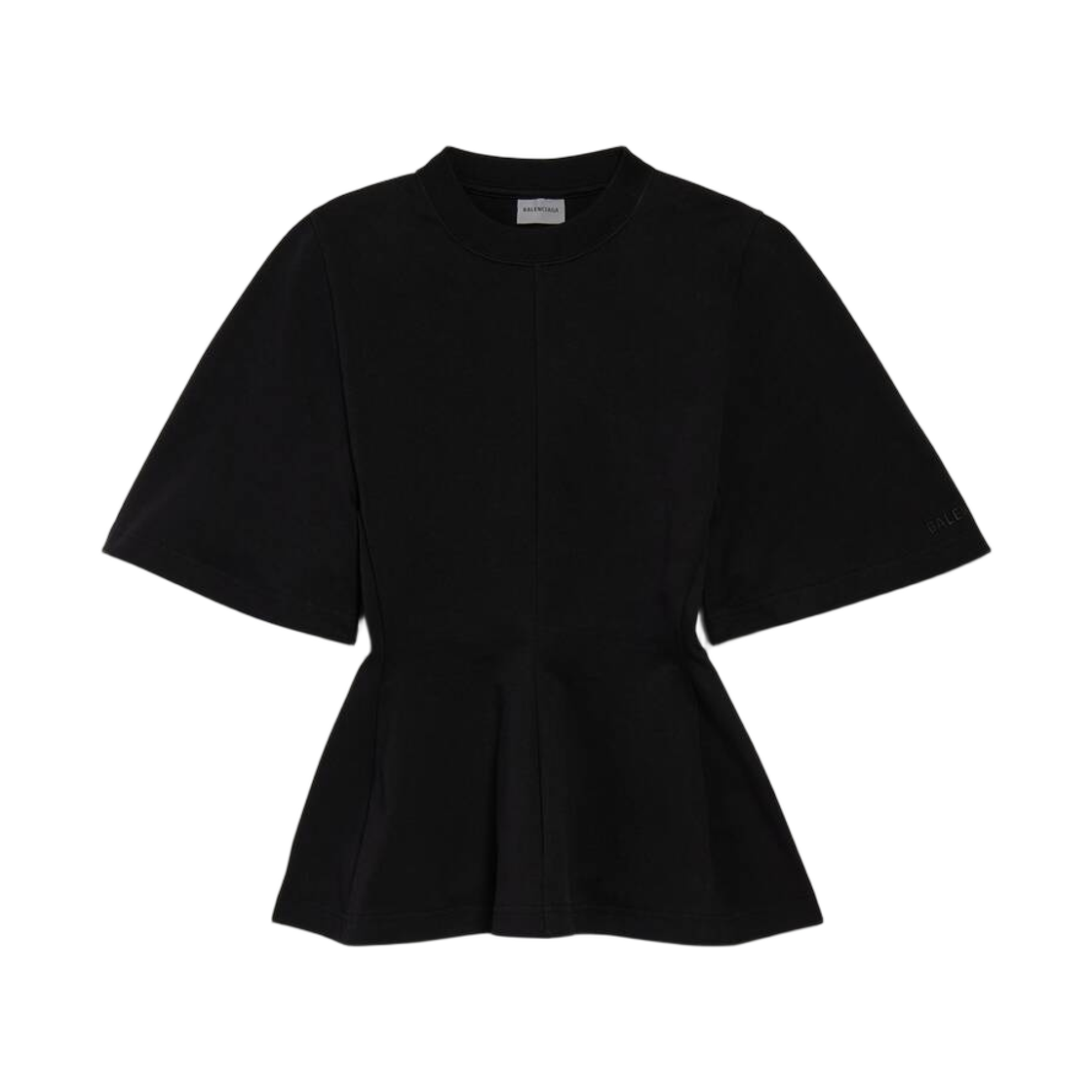 871829TUVC61000 (W) Balenciaga Shaped T-Shirt in Black