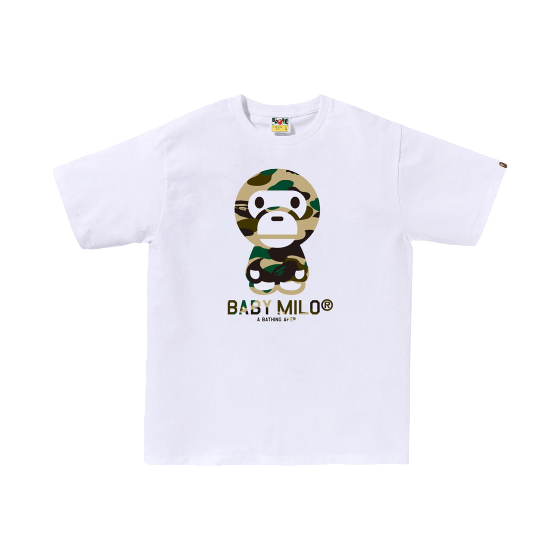 - BAPE 1st Camo Baby Milo T-Shirt White Yellow