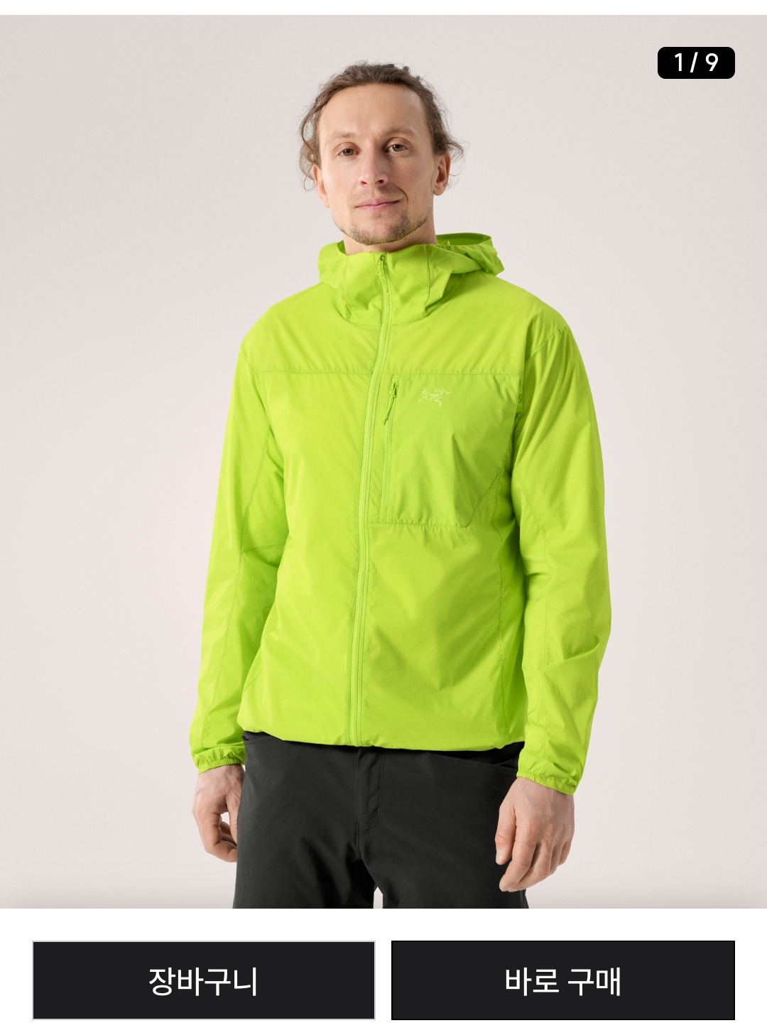 Arc'teryx Squamish Hoody Black, Arc'teryx Squamish Hoody Mantis 착용 스타일 - 2