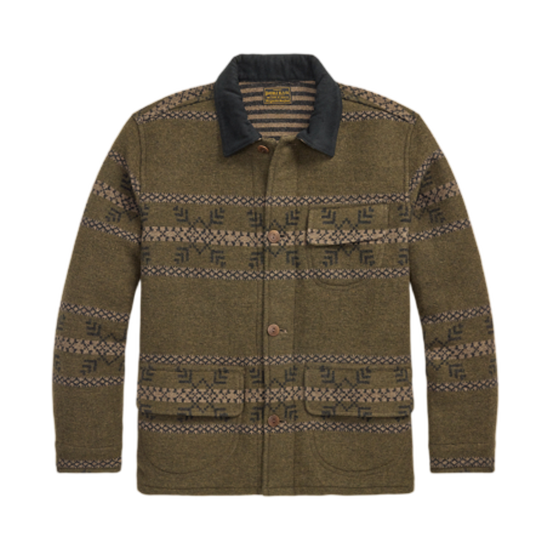 더블알엘 더블 페이스 자카드 자켓 빈티지 브라운 믹스(Double RL Double Face Jacquard Jacket Vintage Brown Mix)