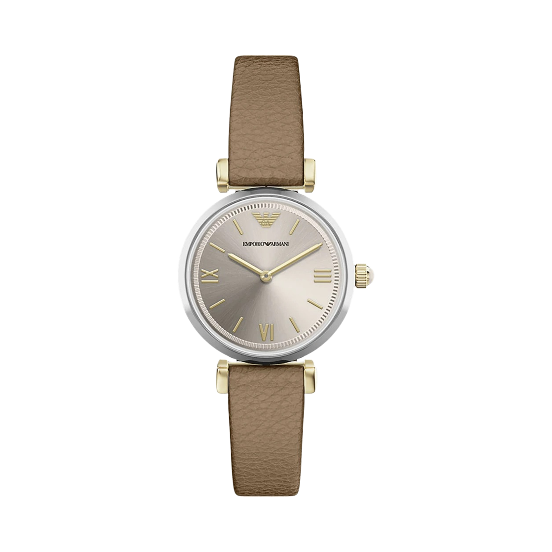 AR11770 (W) Emporio Armani Quartz Two-Hand 28mm Leather Bicolor Brown
