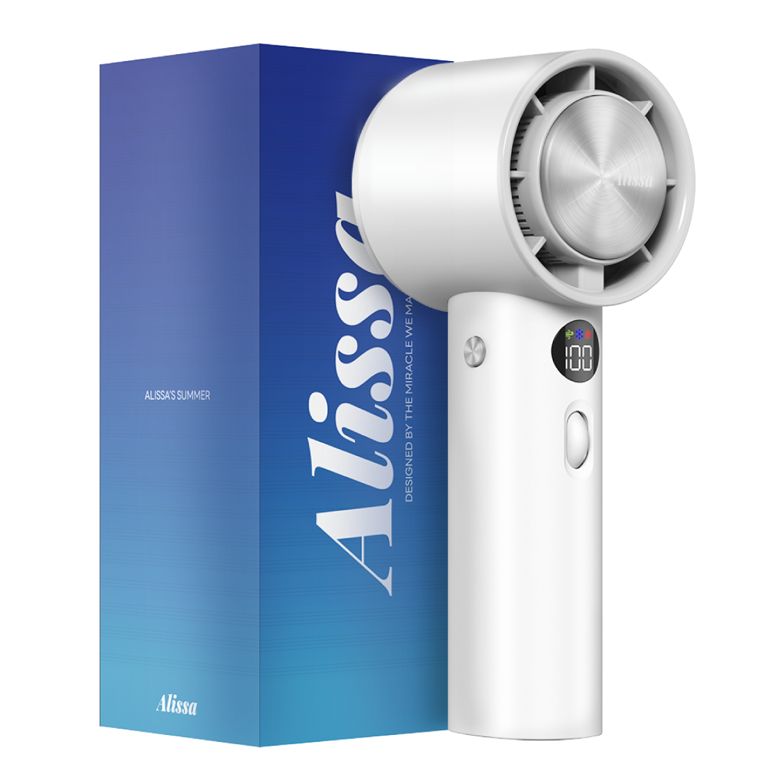 알리사 100단 아이스터보MAX 휴대용선풍기 급속 냉각 에어컨 손선풍기 미니 핸디 핸드(Alissa 100-Speed Ice Turbo MAX Portable Fan Rapid Cooling Air Conditioner Mini Handy Fan)