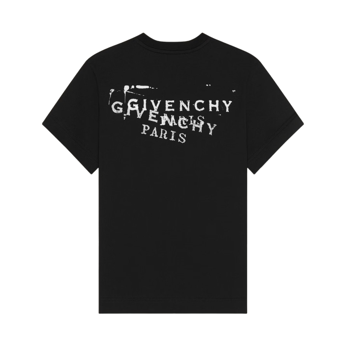 (W) 지방시 스탬프 프린트 코튼 티셔츠 블랙((W) Givenchy Stamp Print Cotton T-Shirt Black) - 2