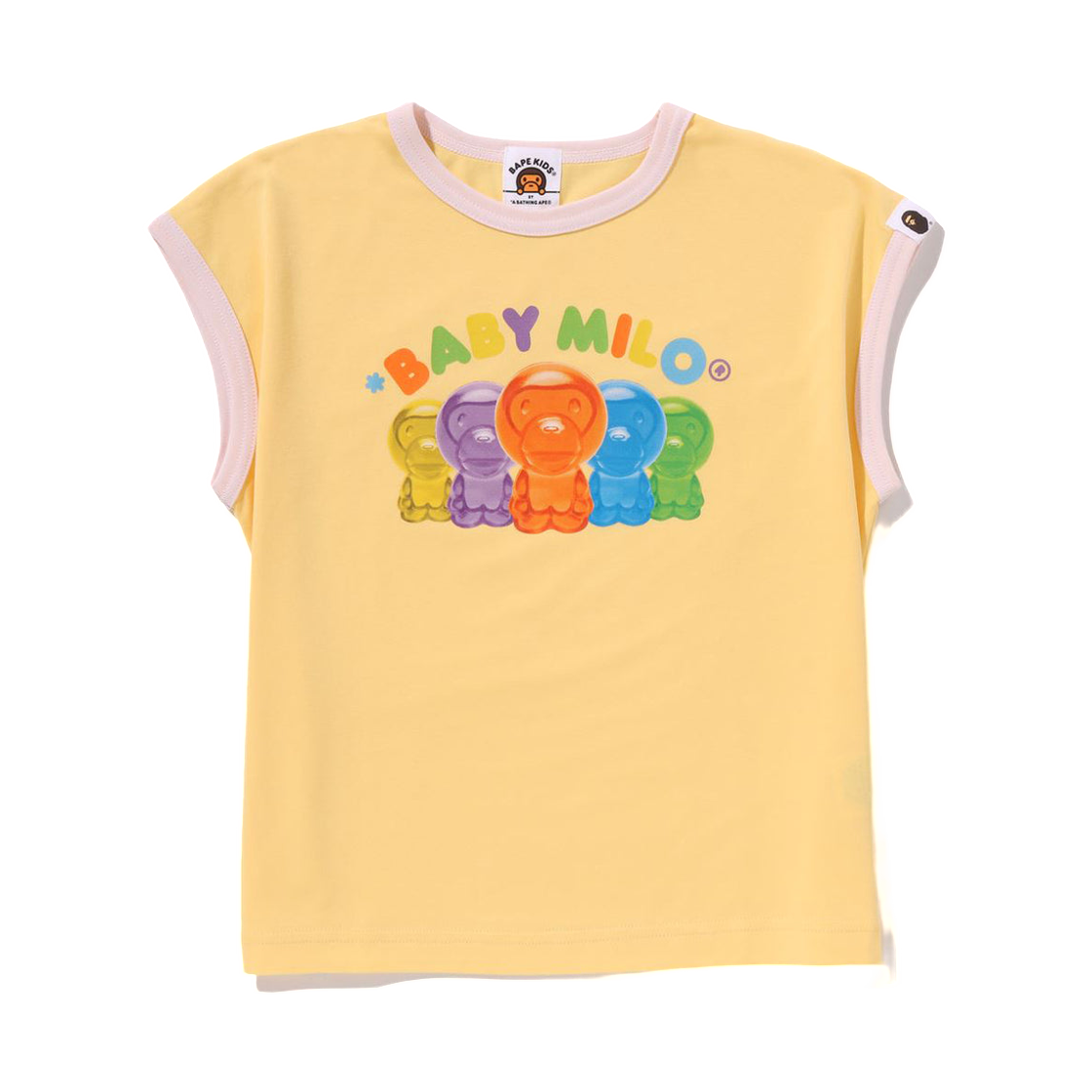 (키즈) 베이프 베이비 마일로 구미 캔디 티셔츠 옐로우((Kids) BAPE Baby Milo Gummy Candy T-Shirt Yellow)
