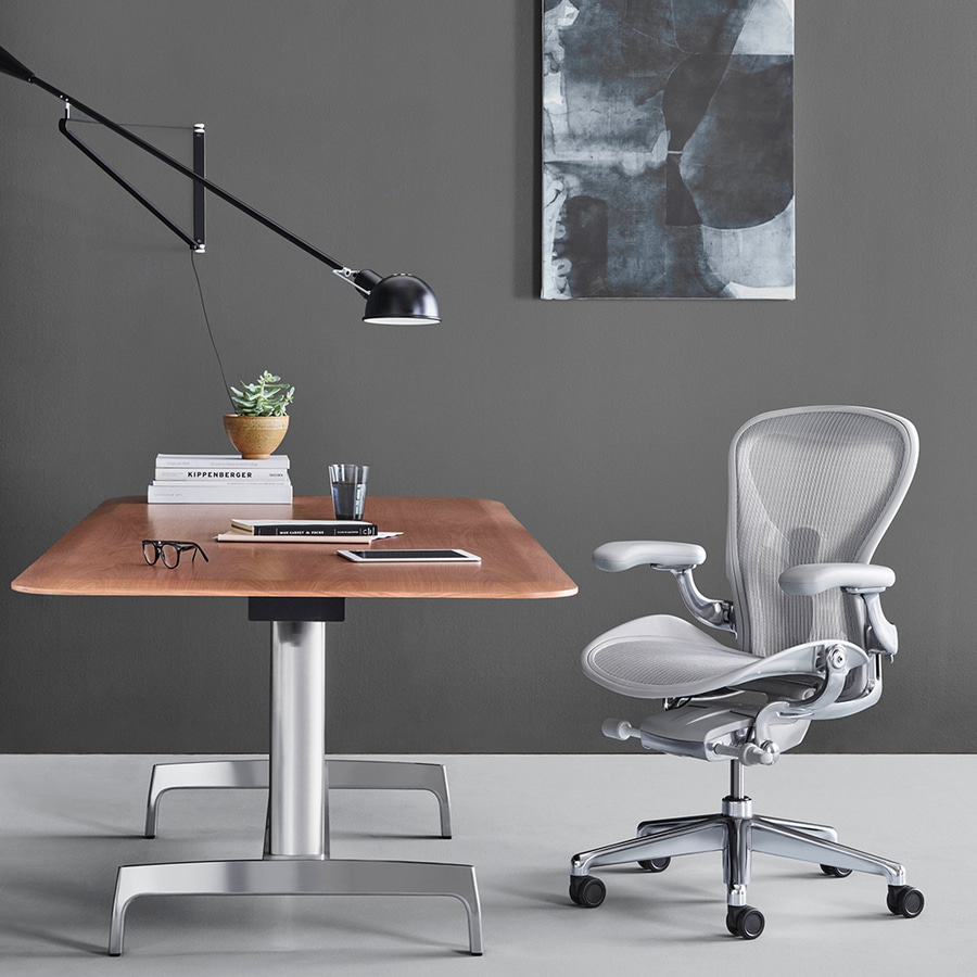 [헤드레스트 증정][20% 쿠폰] 허먼 밀러 뉴 에어론 체어 씨디 풀 옵션 미네랄([헤드레스트 증정][20% 쿠폰] Herman Miller New Aeron Chair CD Full Option Mineral) - 6