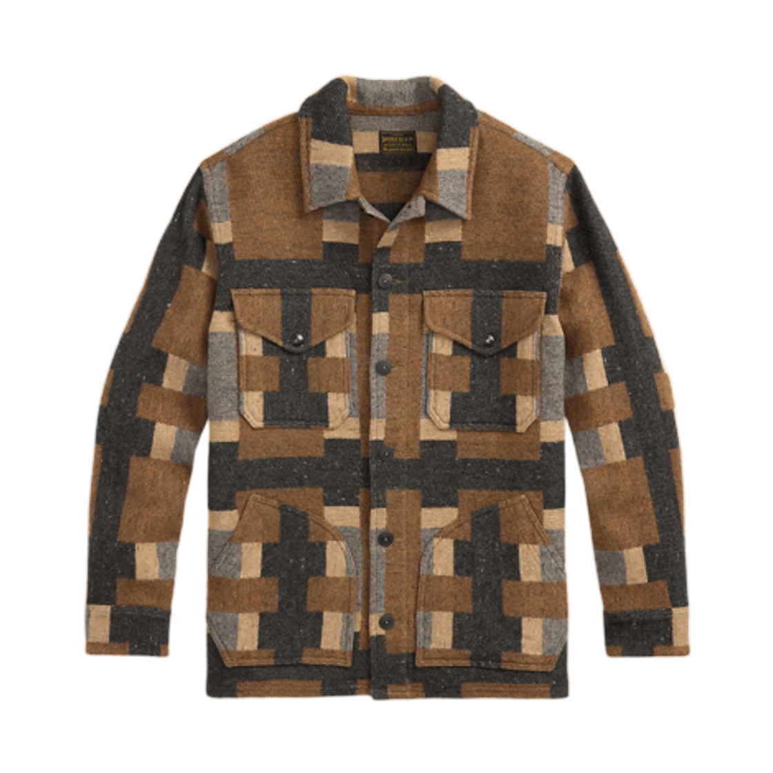 더블알엘 울 블렌드 자카드 셔츠 자켓 블루 멀티(Double RL Wool Blend Jacquard Shirt Jacket Blue Multi)
