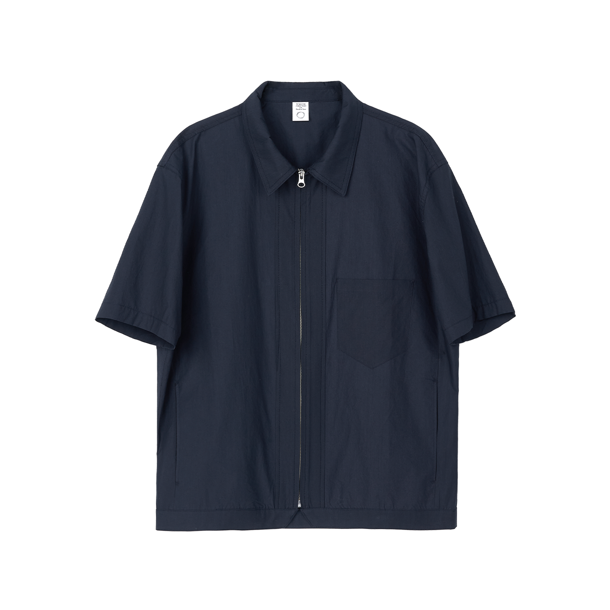 조우 필드 패널 페이퍼 하프 셔켓 네이비(CHOWOO Field Panel Paper Half Shacket Navy)