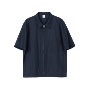CHOWOO Field Panel Paper Half Shacket Navy