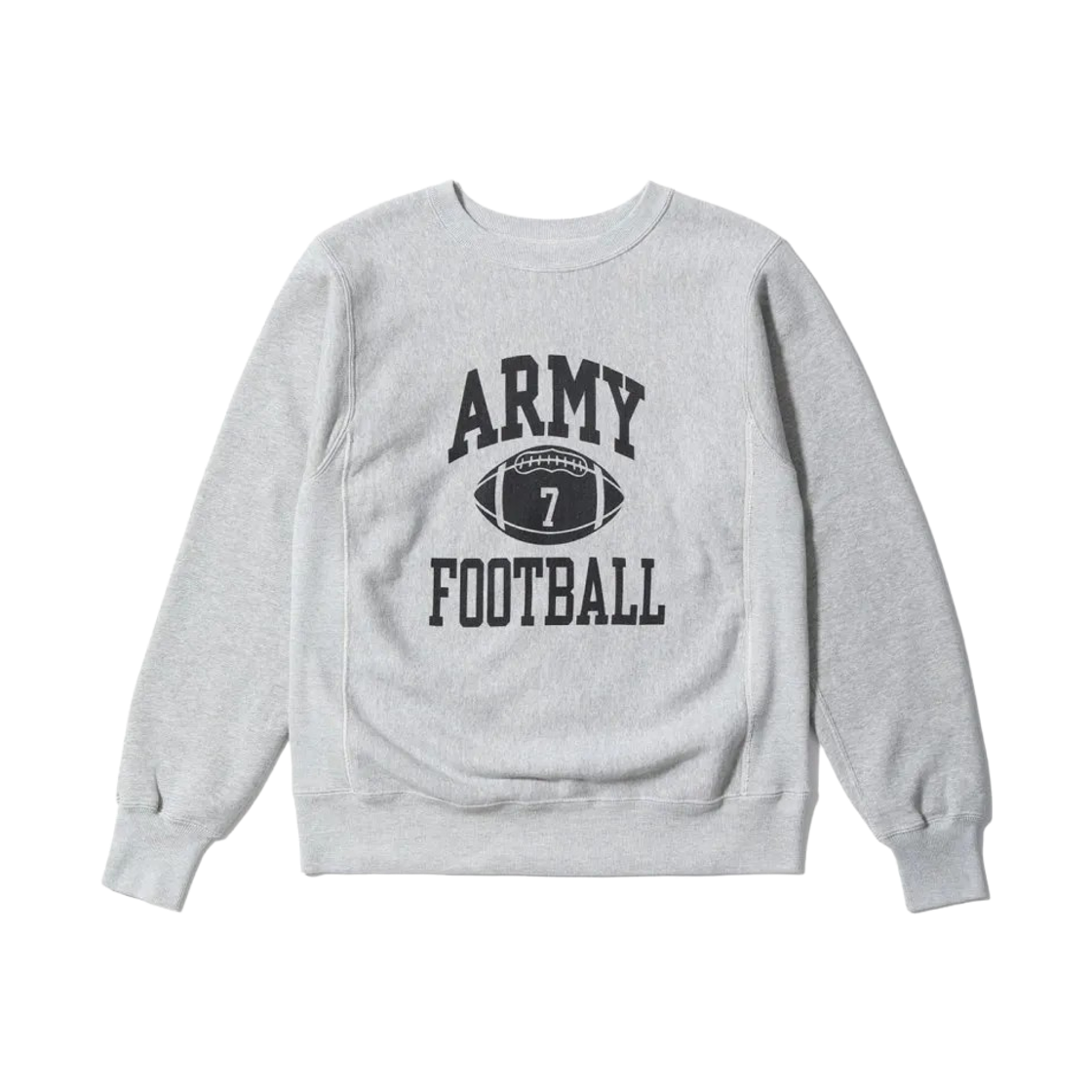 버즈 릭슨 호라이즌탈 니팅 아미 풋볼 스웨트셔츠 헤더 그레이(Buzz Rickson's Horizontal Knitting Army Football Sweatshirt Heather Gray)