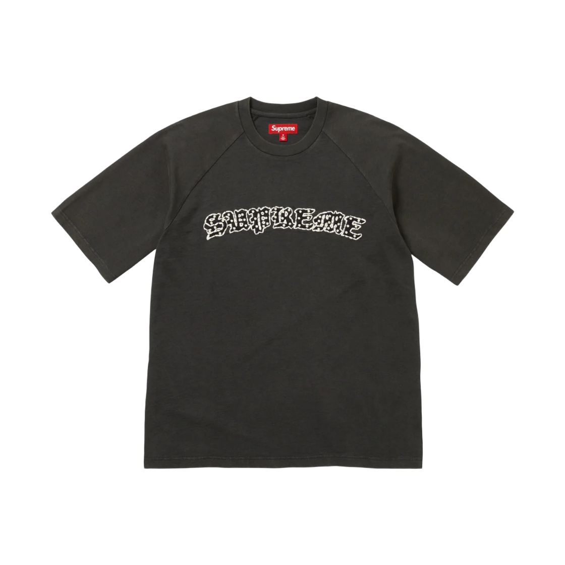 - Supreme Rhinestone Raglan S/S Top Black - 26SS
