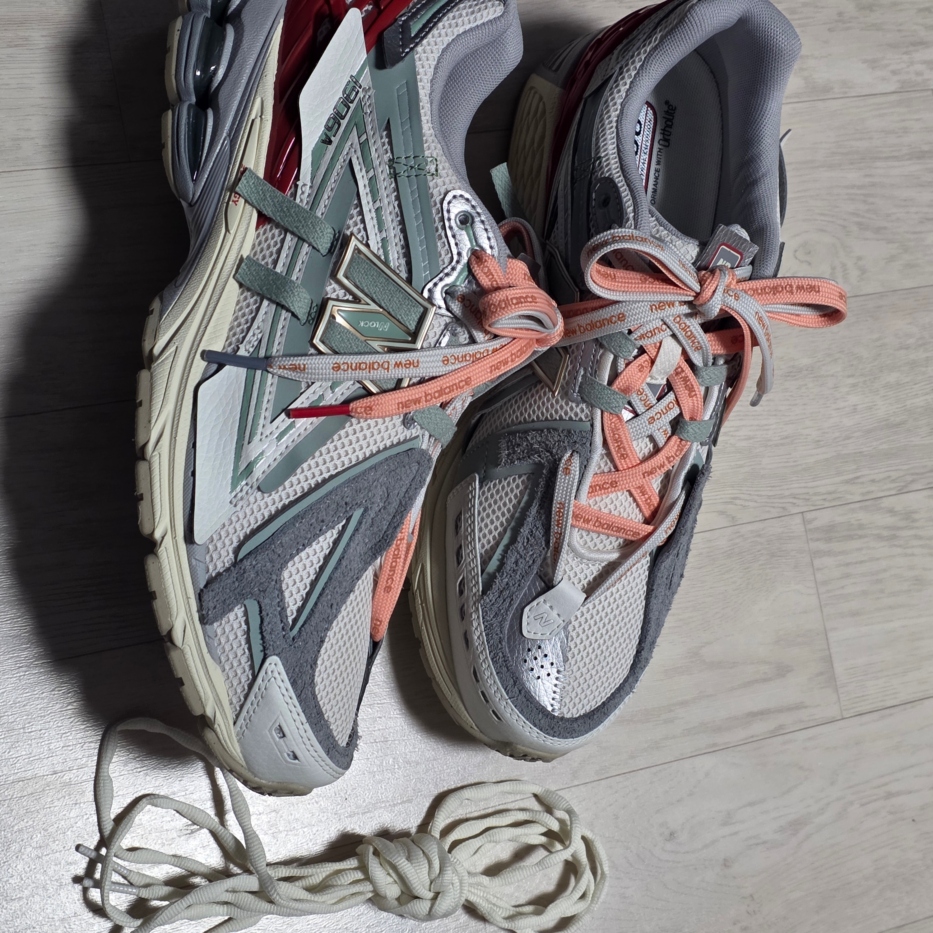 New Balance 1906A Sea Salt Lone Star Grey - D Standard 착용 스타일 - 4