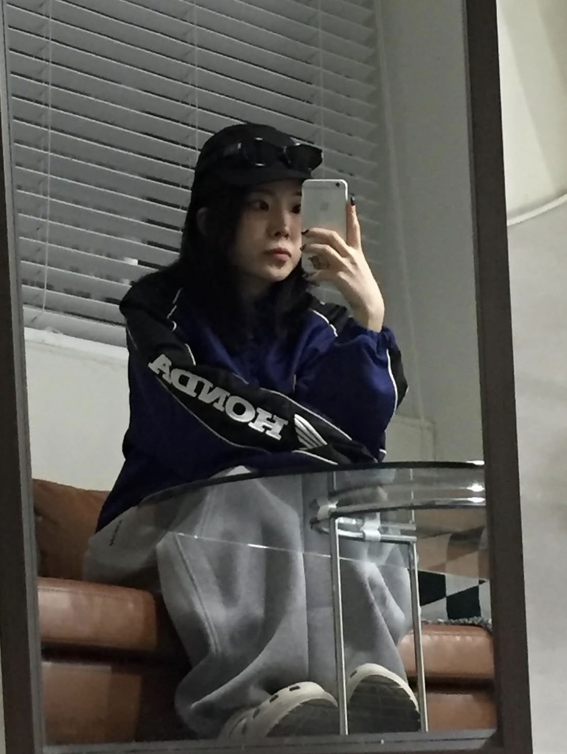 Honda Racing Blouson Blue 착용 스타일 - 4