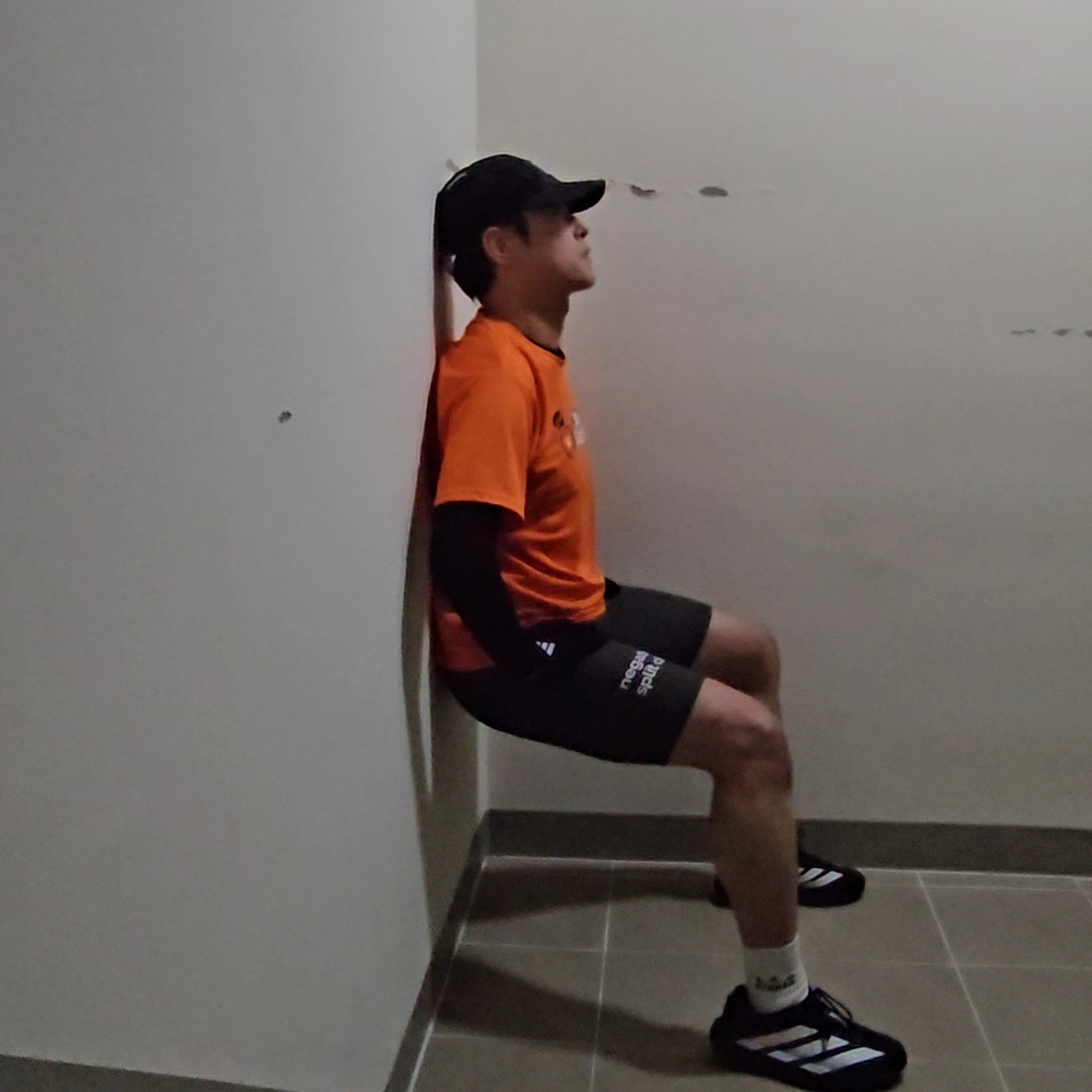 negative split club Performance Racing Half Tights Black, Adidas Adizero EVO SL Core Black Cloud White 착용 스타일 - 3