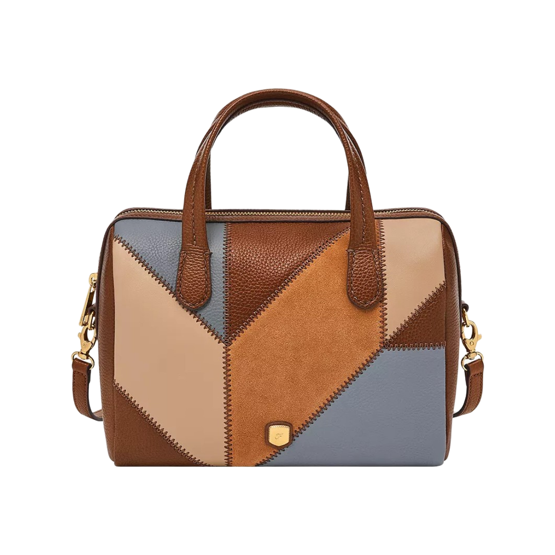 파슬 레이니 레더 사첼백 패치워크(Fossil Lainey Leather Satchel Bag Patchwork)