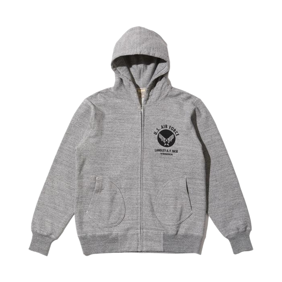 버즈 릭슨 US 에어 포스 풀 집 스웨트 파카 헤더 그레이(Buzz Rickson's US Air Force Full Zip Sweat Parka Heather Gray)