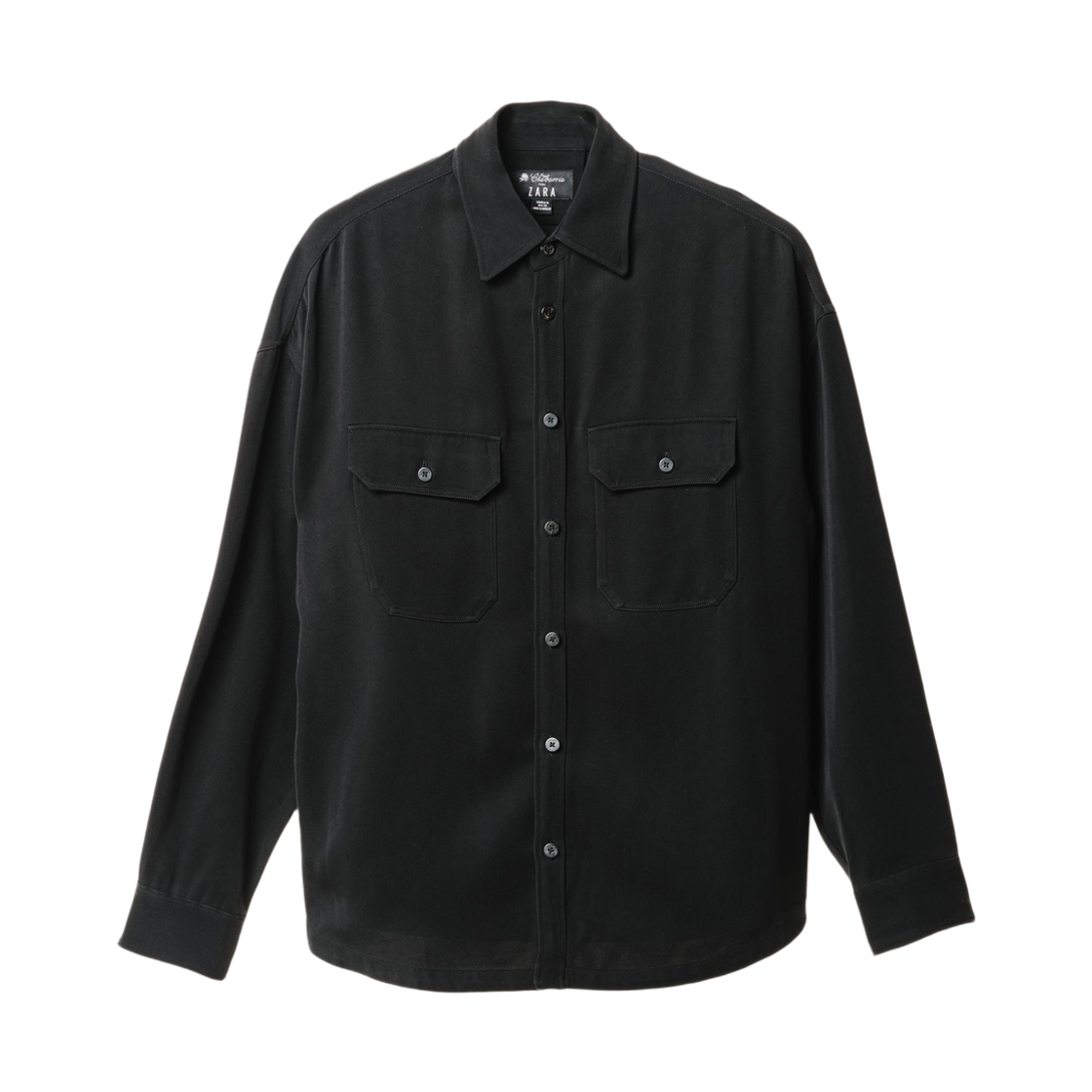 4470/846/800 Zara x Willy Chavarria Fluid Overshirt Black
