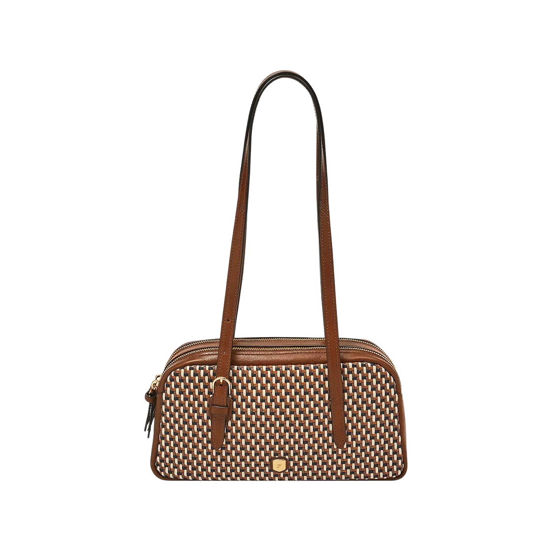 파슬 대니 레더 숄더백 뉴트럴 우븐(Fossil Danni Leather Shoulder Bag Neutral Woven)