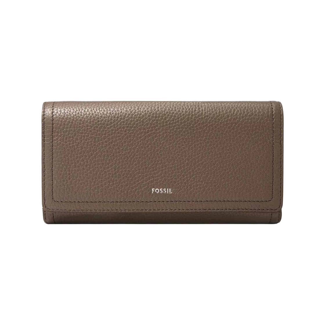 SL7833793 Fossil Logan Leather RFID Flap Clutch Wallet Smoke