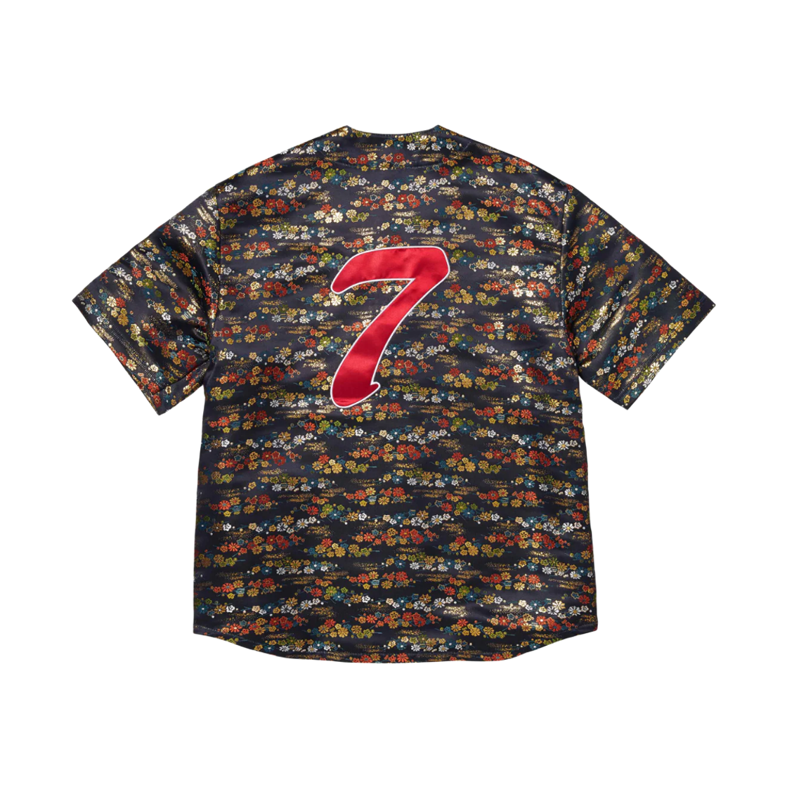 슈프림 플로럴 자카드 베이스볼 저지 네이비 - 26SS(Supreme Floral Jacquard Baseball Jersey Navy - 26SS) - 2