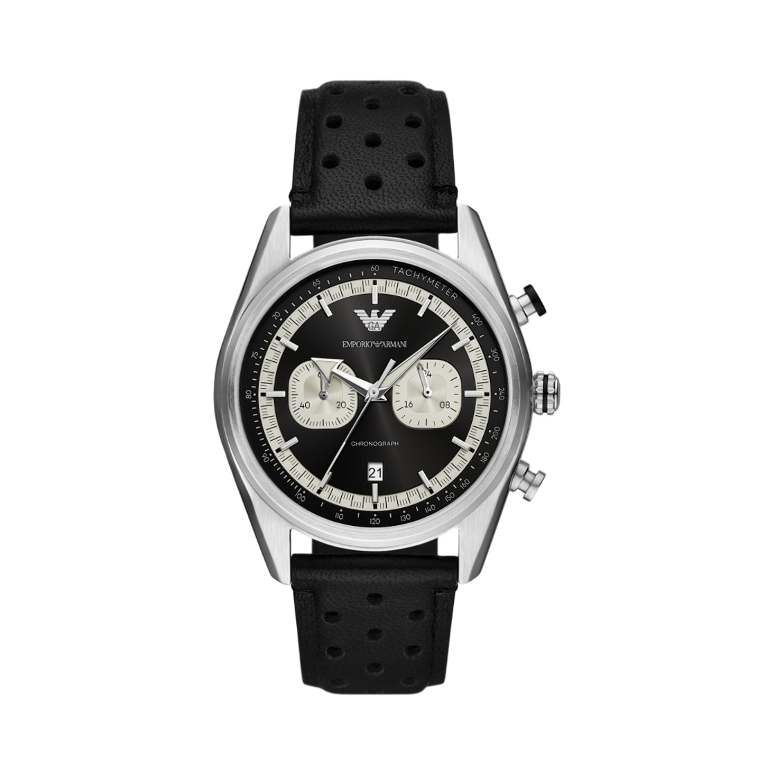 AR11635 Emporio Armani Quartz Chronograph 42mm Leather Black