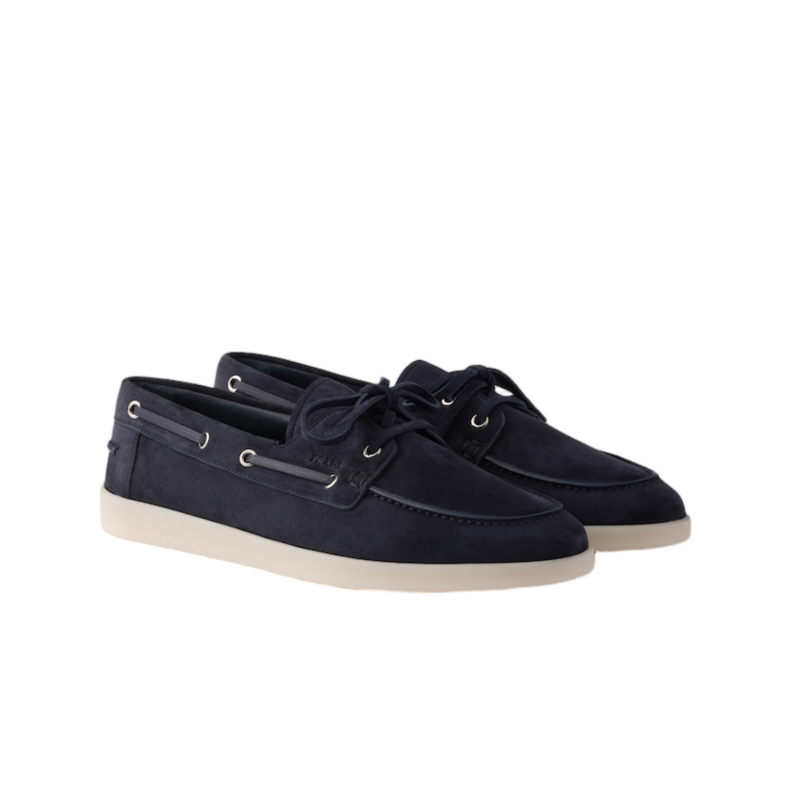 프라다 스웨이드 보트 슈즈 레이스 네이비(Prada Suede Boat Shoes with Laces Navy) - 2