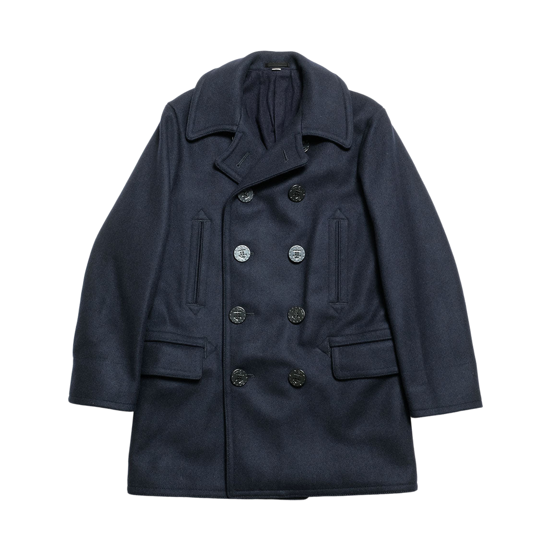 버즈 릭슨 롱 모델 울 라이닝 피 코트 네이비(Buzz Rickson's Long Model Wool Lining Pea Coat Navy) - 1