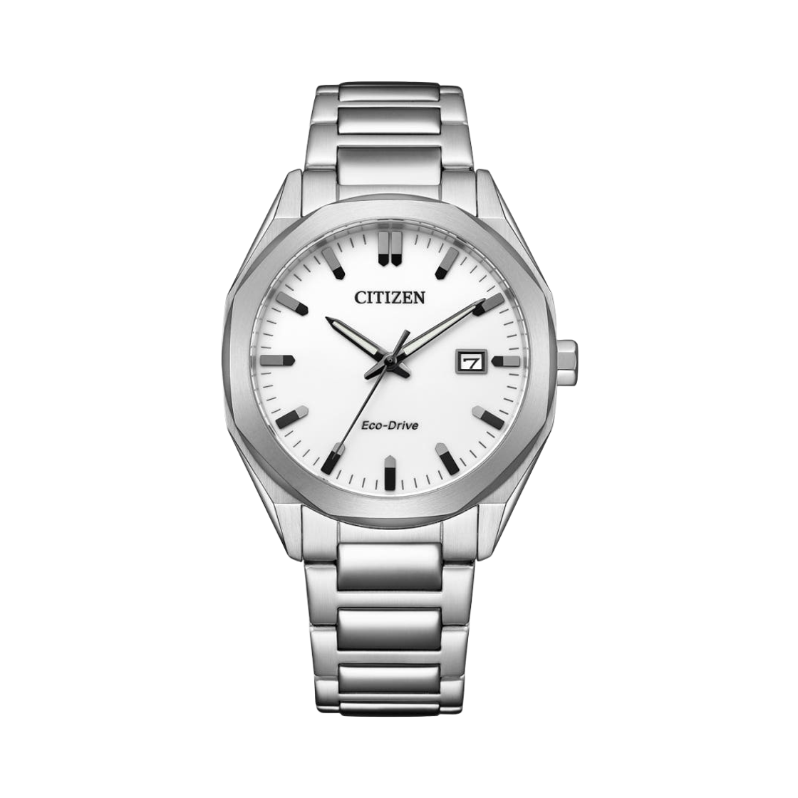 시티즌 에코드라이브 젠츠 38mm 스테인리스 스틸 화이트 실버(Citizen Eco-Drive Gents 38mm Stainless Steel White Silver)