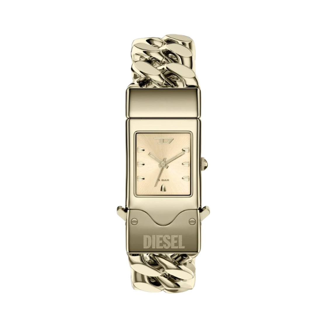 디젤 Dz2235 클로저 골드톤 쿼츠 쓰리핸드 22mm 스테인리스 스틸 골드(Diesel Dz2235 Closer Gold-Tone Quartz Three-Hand 22mm Stainless Steel Gold)