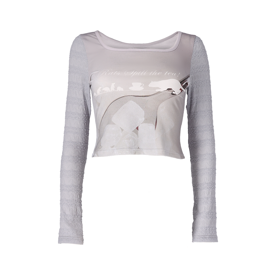 혼쿄 레이시 스푼 롱 슬리브 티(Honkyo Lacey Spoon Long Sleeve Tee)