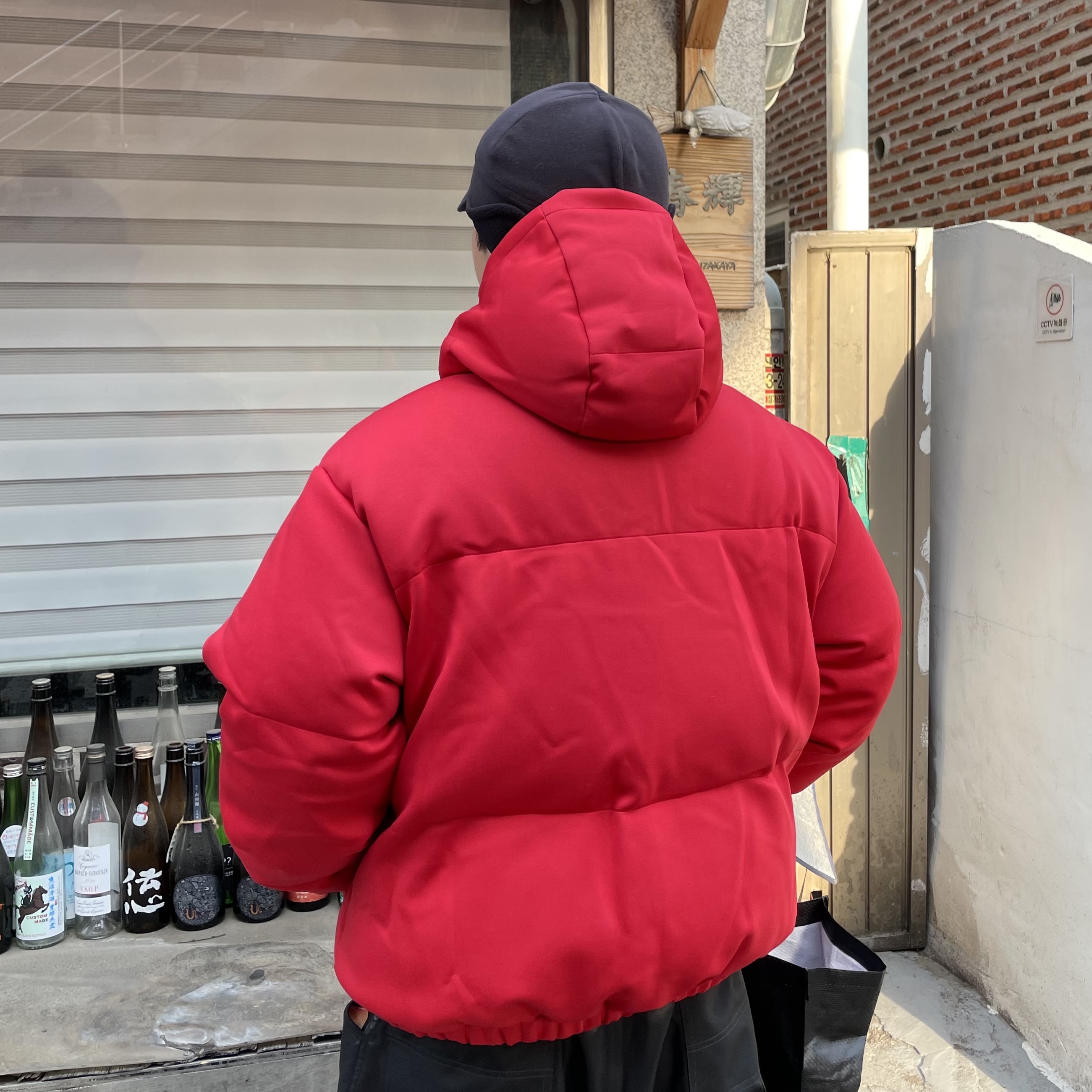 Sansan Gear Fleece Cap Charcoal 착용 스타일 - 4